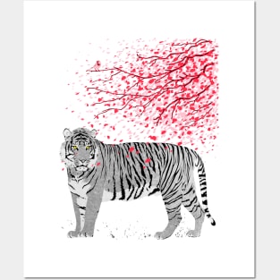 Cherry tree Tiger Posters and Art